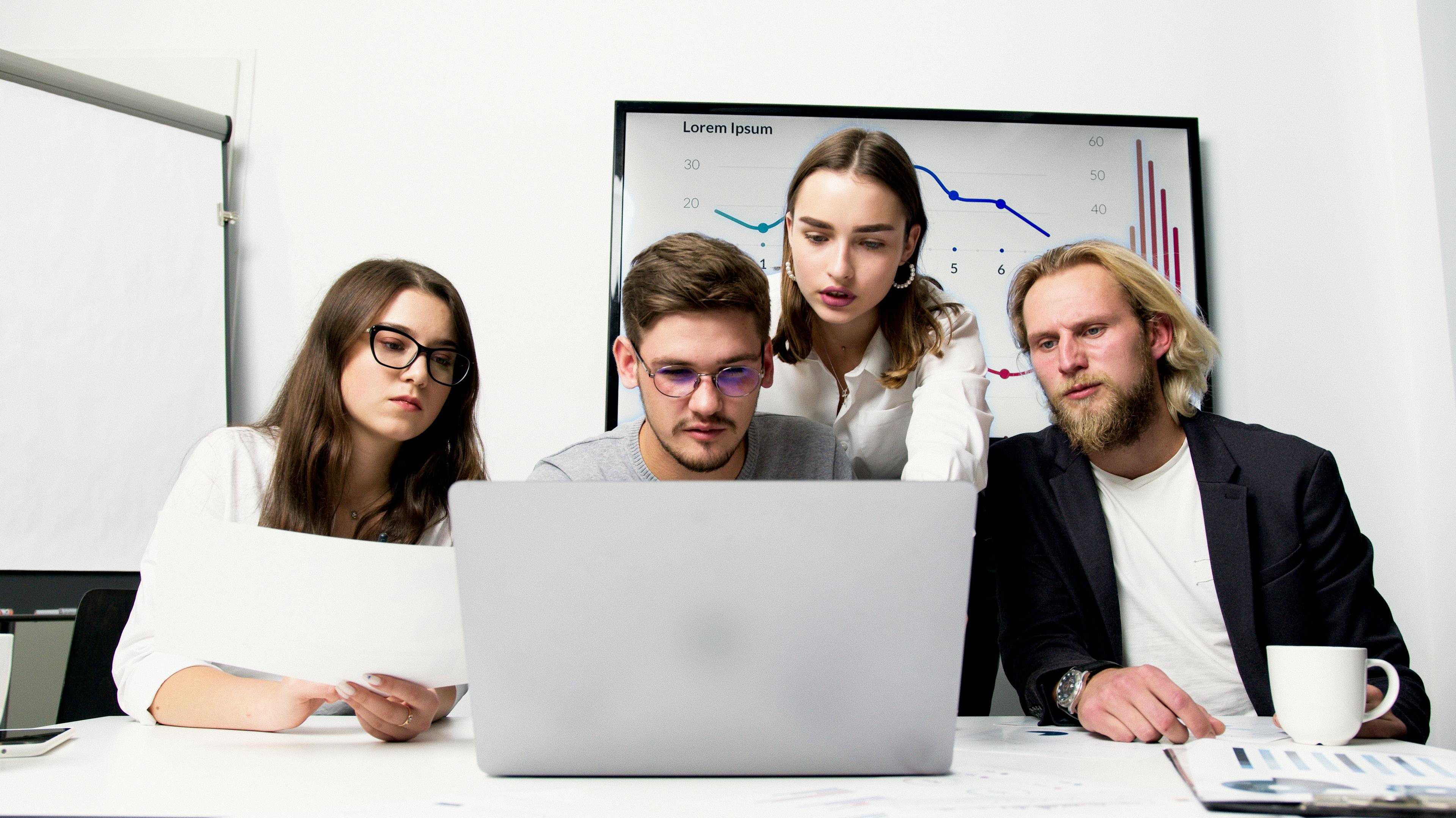 Office team planning website and campaign strategy