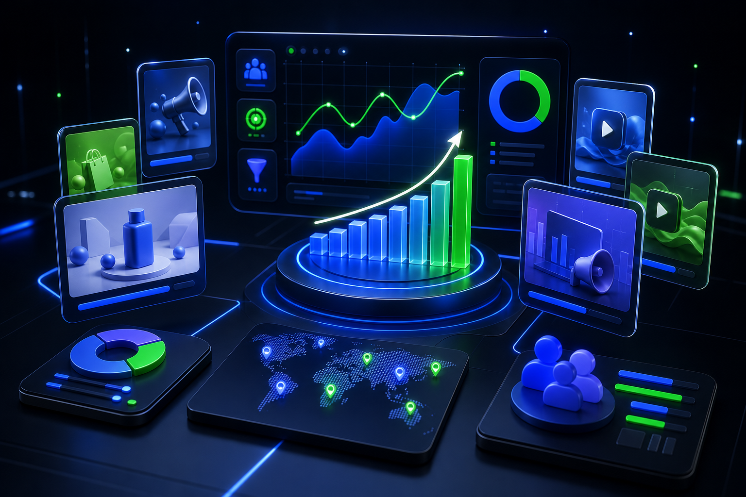 3D advertising performance command center